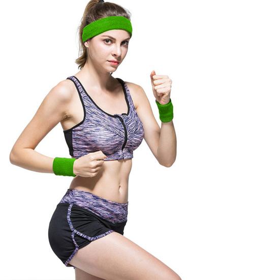 Wristband Headband Set Great Elasticity Absorption Soft Water Solid Color Anti-slip