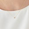 Official 10K Yellow Gold Single Stone Birthday Gift for Includes Jewelry 112546123008 4℃ Necklace, Women, Case,