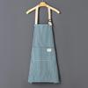 1PC Grembiule a Righe in Lino Cotto con Cinturino in Tessuto di Cotone Sottile per Resistenza a Macchie e Olio, Salopette da Caffè, Grembiule, Accessori da Cucina