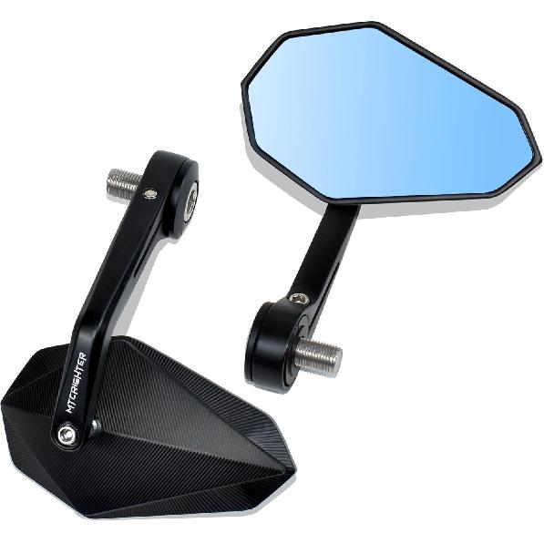 Plug&Play Blue Lens Side Bar End Mirror Compatible with Suzuki GSX-8R GSX-8S 2023-2025 GSX-R1000 2017-2025 GSX1300R HAYABUSA 2022-2025, Aluminum