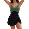 Tummy Control Women Swimdress Sexy One Piece Slim & Comfortable Ruched & Cross Swimwear Elasticity & Quick Drying Beachwear 2026