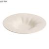 Reinweiß Unregelmäßiger Tiefer Teller Keramik Salatteller Dicker Suppenteller Kreative Strohhut-Teller Hotel Keramik Spezialitäten-Geschirr