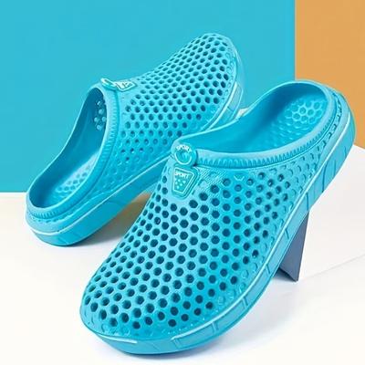 Damen Einfarbig Flache Hausschuhe Slipper Runde Zehenpartie Rutschfest Outdoor Freizeit Schuhe Strandschuhe für Frühling und Sommer