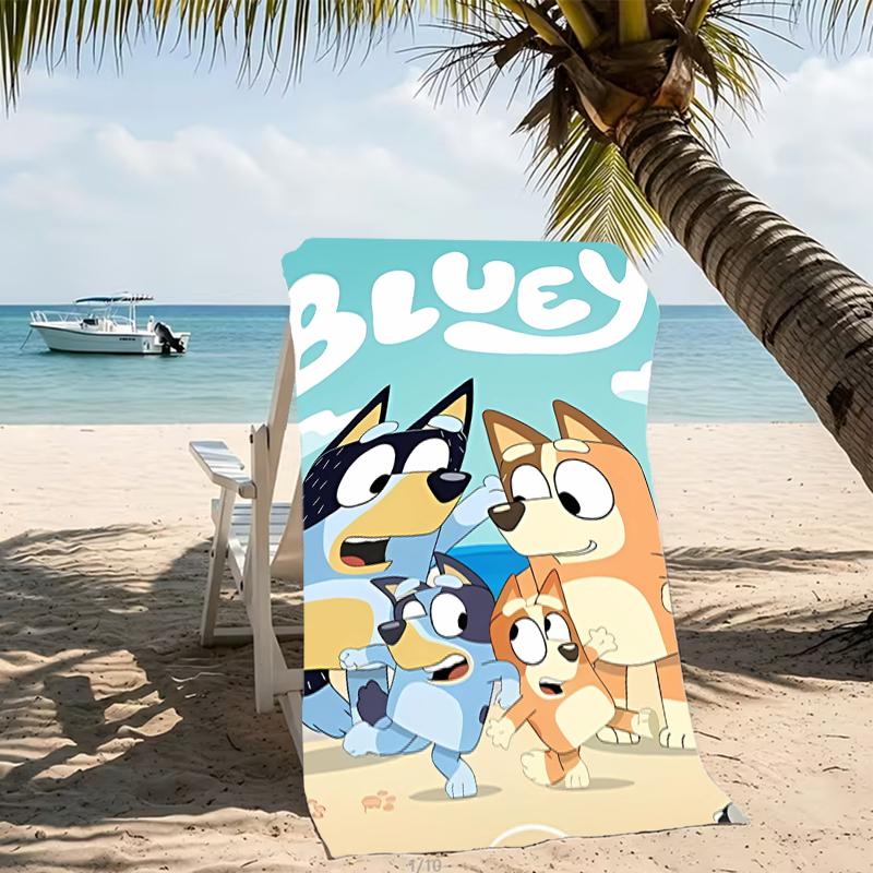 Beach Towel with Bluey Pattern - soft,absorbent,machine washable Lightweight&Modern,swimming,Travel Essentials