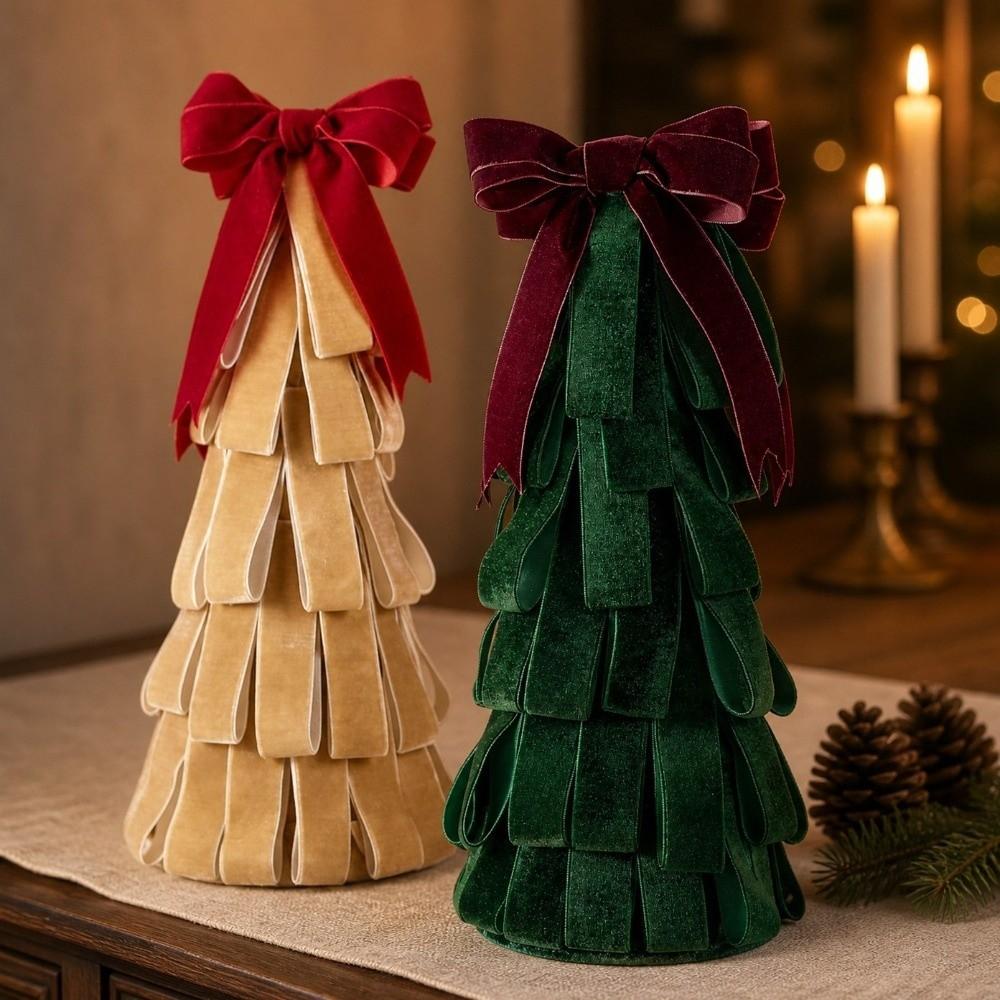 DIY Velvet Christmas Tree Ornament Tree Shape Christmas Tree Decorations  Holiday Decor