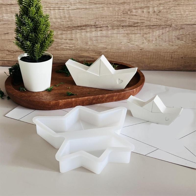 2 Size Heart Beach Boats Silicone Mold Epoxy Resins Mold for Candle Soap Making Fondant Mould for Candy Chocolate Baking
