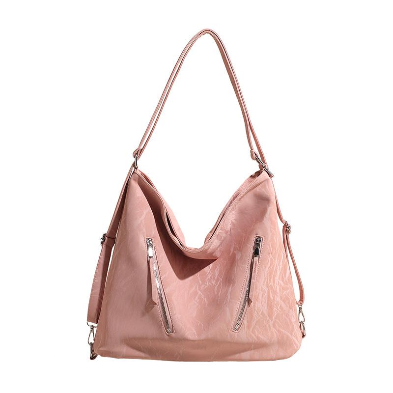 

Женская сумка большой вместимости в стиле ретро, новая весенняя универсальная сумка через плечо 2025 года, сумка-тоут премиум-текстуры для женщин розовый