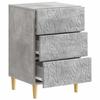 Nightstand Concrete Grey 43 x 39.5 x 66.5 cm Engineered Wood