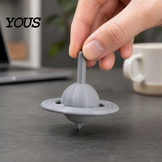 Stable Display Planet 3D Printed Gyro Toy, with Integrated Counterweight Base, Desktop Decoration Model Toy Ornament, Matte Surface Durable