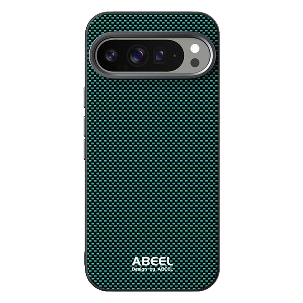

ABEEL For Google Pixel 10 Pro/10/9 Pro/9 Case Compatible with MagSafe Printed PC TPU Aluminum Alloy Leather Phone Cover Green