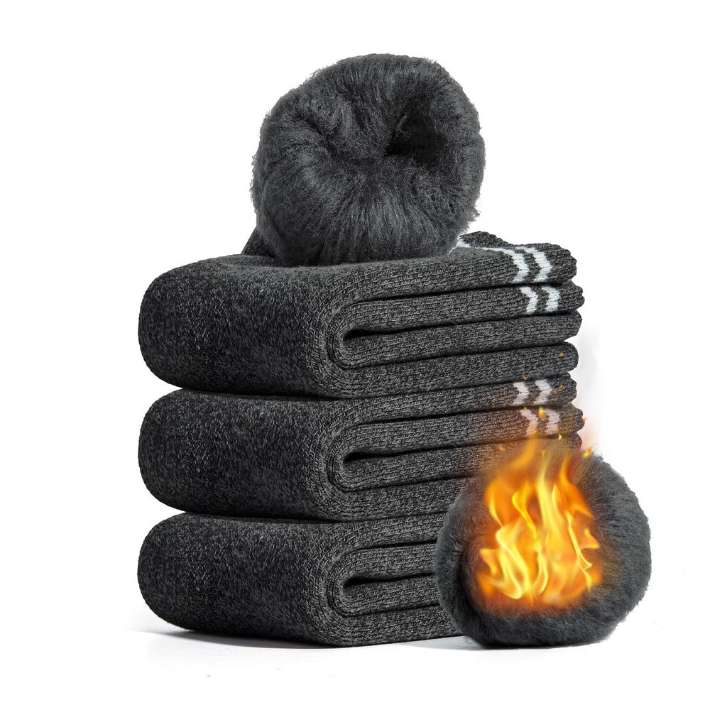 Konciwa Thick Winter Socks Thick Pile Wool Heat Wool Cold Sizes 3 Women's [Ultra-Warm 38°C Thermostatic, Lining, Material, 360° Retention] Socks,