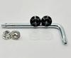 Kuroobaa Titanium Motorcycle License Plate Bolts M6x15mm Snowflake Design, Set of 2 (Black)