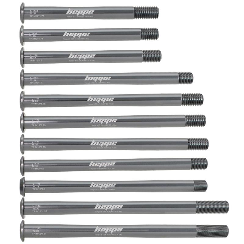 HEPPE MTB Road Bike Titanium Thru Axle Ultra Light Bike Axle 12x142 12x148 Rear Hub Thru Axle Bike Fork 12x100 12x110 Shaft