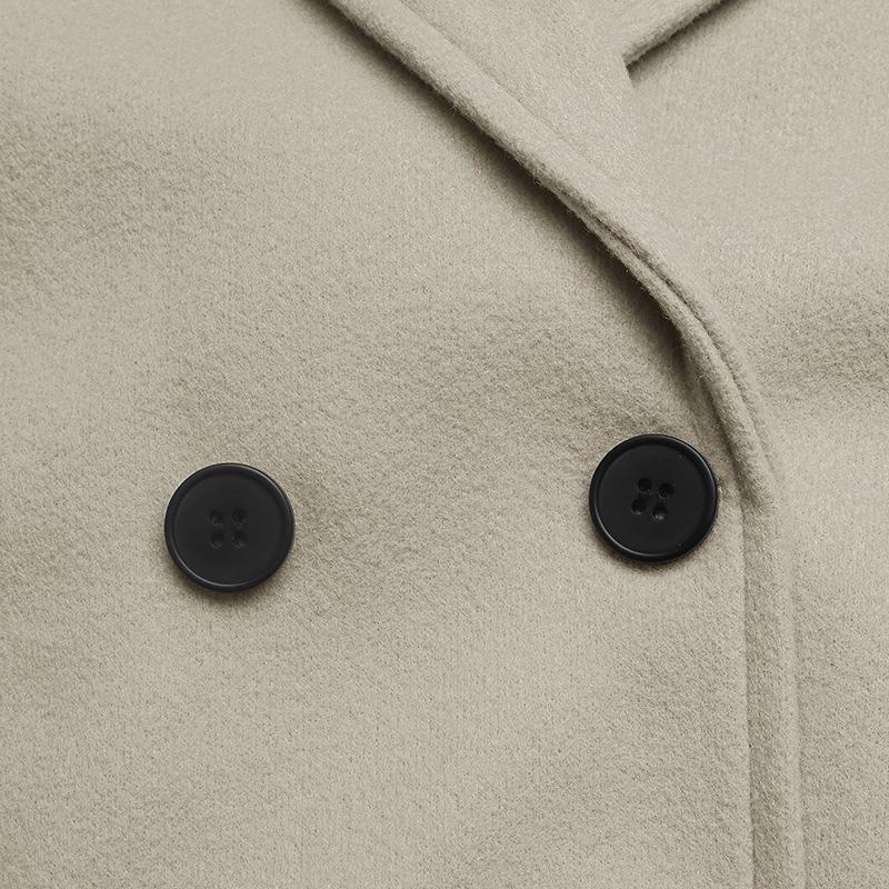 YYFS Damenmode, lässig, einfarbig, Herbst-Winter, langärmelig, POLO-Ausschnitt, Jacken und Mäntel