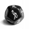 Erotic Love Dice for Play Plastic Black, 12 Sexual Positions