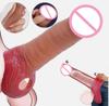 Realistic Penis Enlargement Sleeve Male Dick Cover Masturbador Masculino Dick Bondage Extender Ejaculate Sex Toys for Men 18+