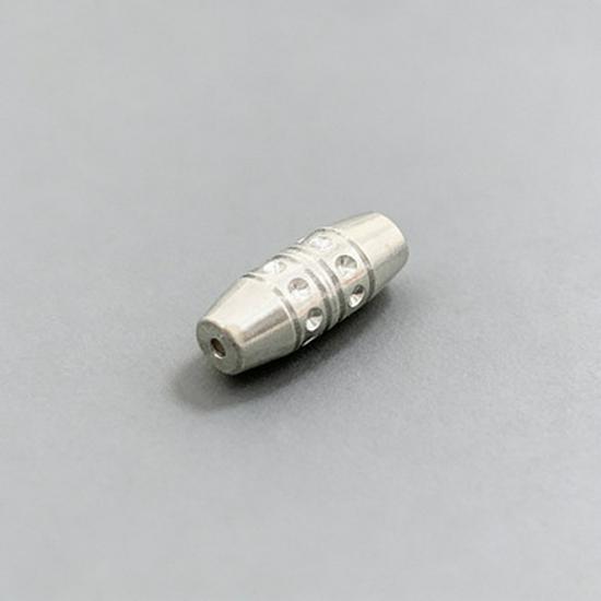 S925 Sterling Silver 3D Round Pattern Screw Clasp Jewelry Accessory