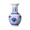 Mini Celadon Blue & White Porcelain Wall Vase: Small Hydroponic Flower Holder Ornament