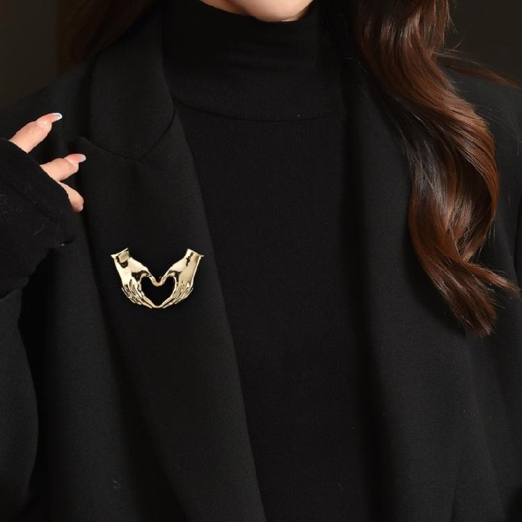 Unique Badge Cartoon Hand Heart Gesture Brooch Trendy Women Brooch Stylish Pin Suitable for Teens and Fashion Lovers