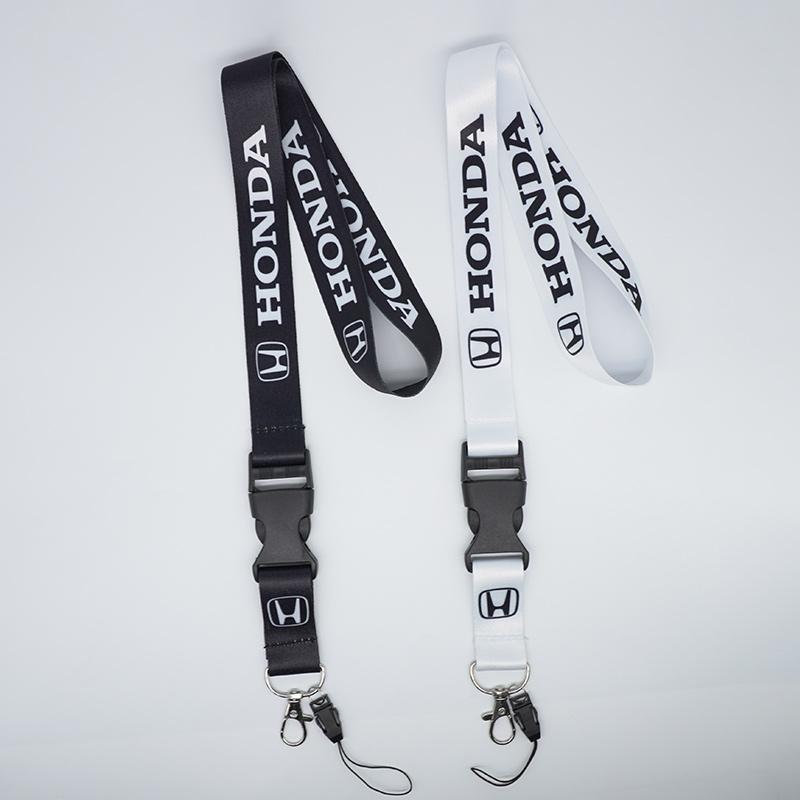 CPS1 1pc Lanyard Nylon Printing Emblem Style Key pendant holder Keychain For Honda Civic xrv hrv crv brv City Accord Fit Jazz Insight