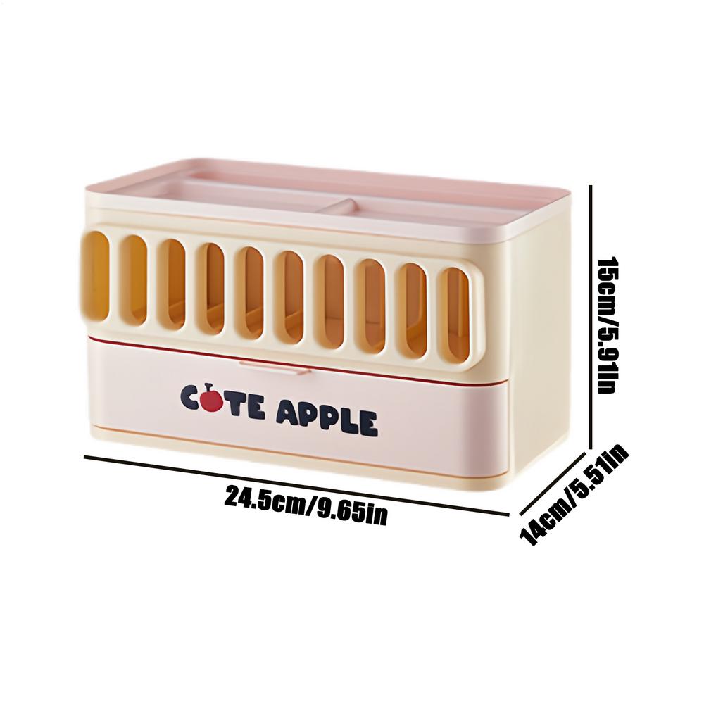 

Настольный ящик для хранения Многофункциональный контейнер Настольный шкаф для хранения Организация для стола в общежитии Школьная организация Дом Ежедневно розовый