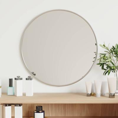 Vidaxl Lustro Ścienne, Srebrne, Ø 40 Cm, Okrągłe