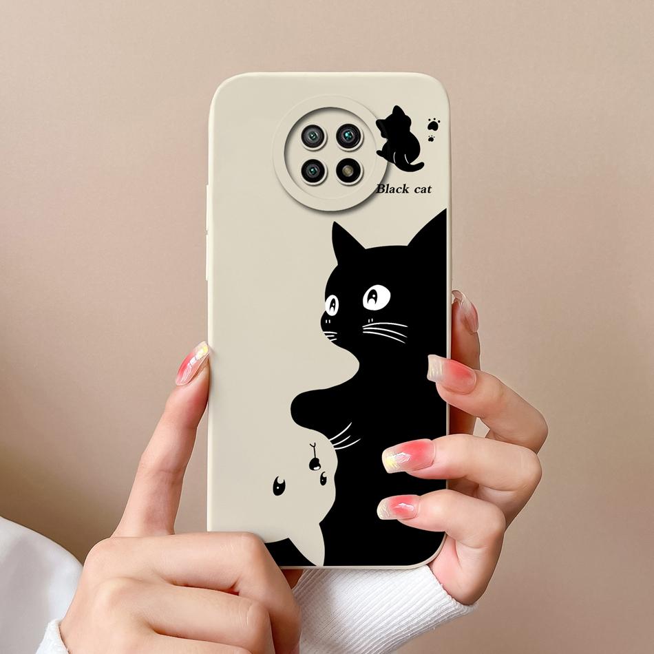 For Redmi Note 9T 9S Case Cute Trendy Back Cover For Xiaomi Redmi Note 9 S Note9t Soft Liquid Silicone Full Cover Design Fundas