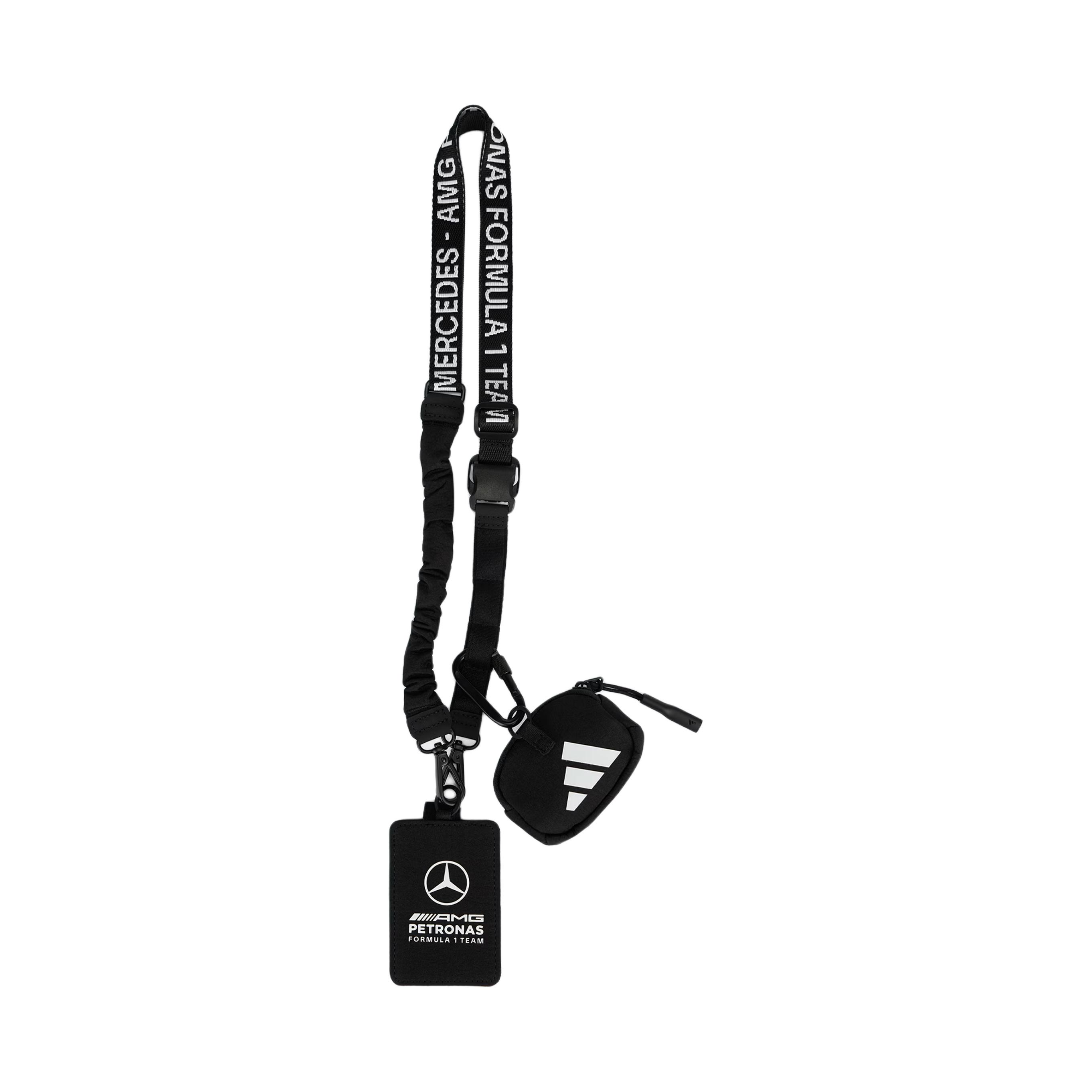 

Adidas Mercedes - Amg 0.1L Plain Weave Adjustable Lanyard Nylon Headphone Bag Unisex Accessories Black KF1772 Black
