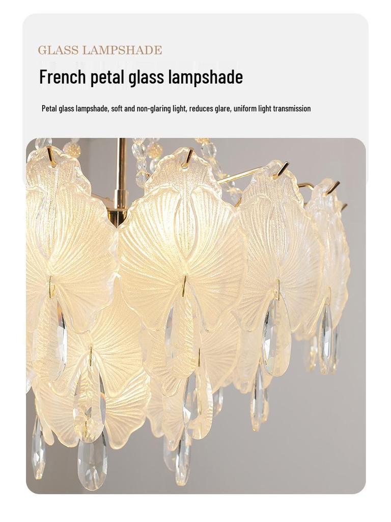 Modern Luxury Crystal Chandelier: Warm, Romantic Lighting for Living Room, Master Bedroom, or Children's Room