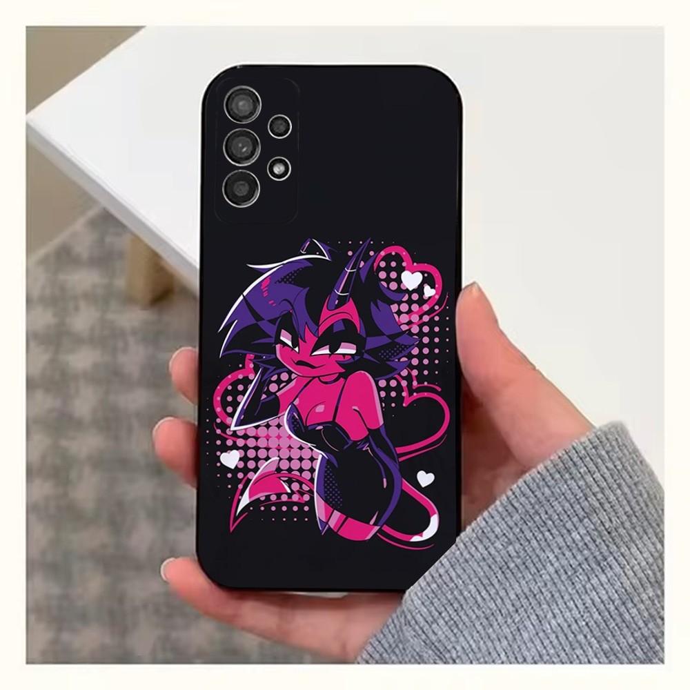 Anime H-Helluva B-Boss Phone Case For Samsung S25,S24,S23,S22,S20,S21,S10,Ultra,Plus,Lite,FE,Soft Silicone Black Cover