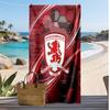 Middlesbrough Fußball Druck Strandtuch, Großes Weiches Schnelltrocknendes Handtuch für Strand Camping Schwimmen
