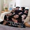 The Vampire Diaries 3D Printed Flannel Plush Blanket Bedspread Sofa Lazy Blanket Outdoor Lunch Break Blanket Travel Quilt Cover