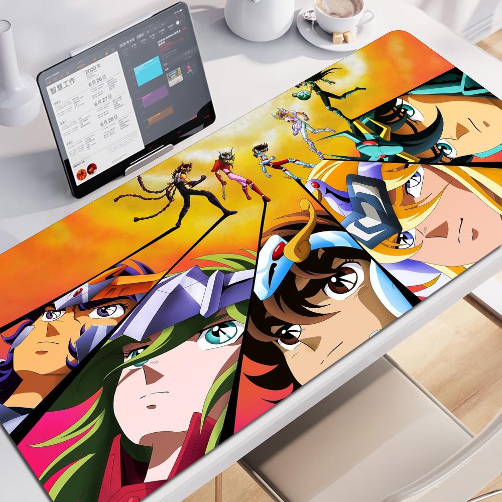 HD Printing Anime Saint Seiya Mousepad Natural Nonslip Rubber Game Mouse Durable Desktop Mousepads Keyboard Pad Deskmat