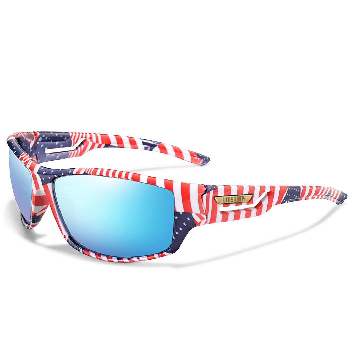 

LOISRUBY Fishing Sunglasses Men Camouflage Driving Outdoor Sports Cycling Running Goggles UV400 Tackle Eyewear