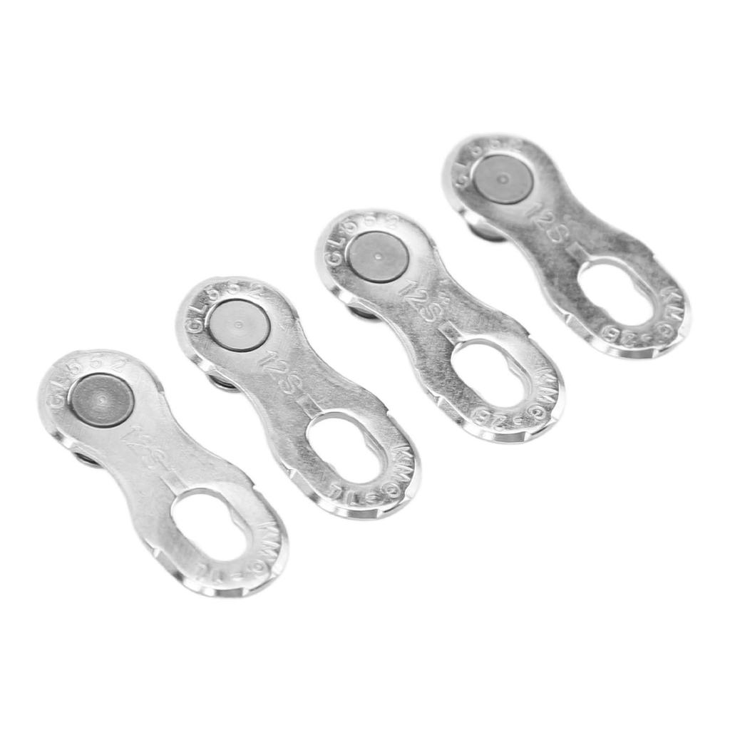 4pcs 12 Speed Bike Chain Joint Connectors Alloy Steel Repair Tool Chain Links Silver