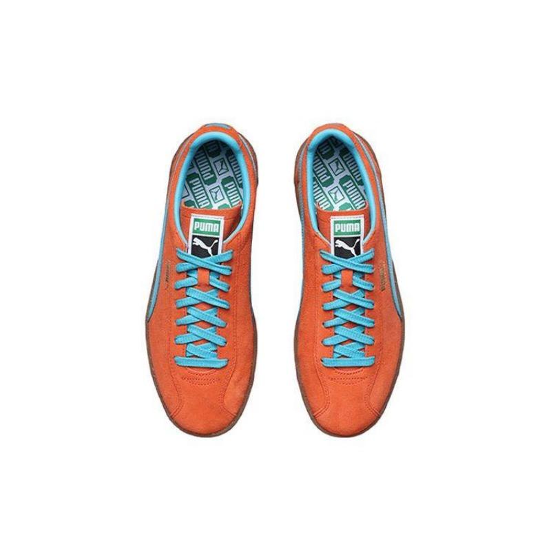 Puma Colibri SD Delphin OG Top-Grain Leather Lightweight Balanced Durable Low Skate Shoes Men Orange 374980-02