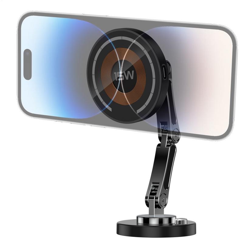 Portable Magnetic Car Wireless Charger Stand 15W Fast Charging Mobile Phone Holder Wireless Charger For iPhone Xiaomi CHINA