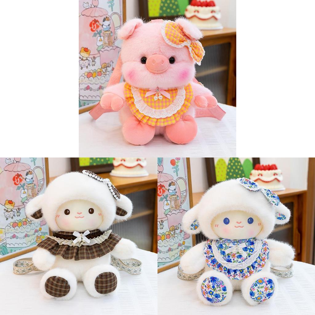 Plush Sheep Backpack Cartoon Soft Toy Bag For Kids And Teens