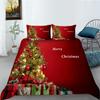 3D Christmas Bedding Set Santa Claus Down Duvet and Pillowcase 2/3 Pieces Christmas Festive Atmosphere Home Decoration