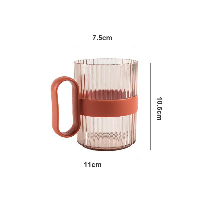 Light Luxury Minimalist Couple's Toothbrush Holder and Water Cup with Handle