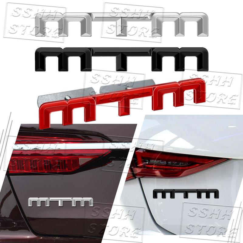 1Pc 3D Metal MTM Logo Front Grille Emblem Sticker For VW Golf Passat Jetta Touareg Tiguan RS5 RS4 RS6 Rear Tail Trunk Bumper Decor