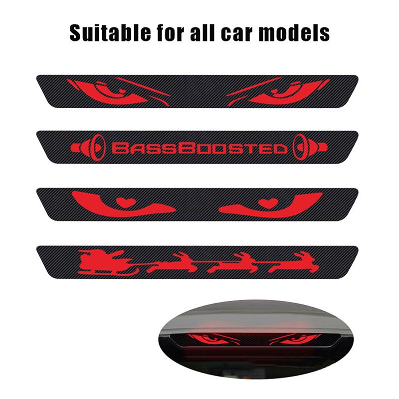 Eye-Catching Car High-Mounted Brake Light Sticker, Projection Light Translucent Film Eye Pattern, Suitable For All Car Models
