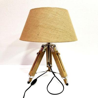 Table Lamp Wooden Tripod Stand Home Decor For Bedroom Living Room Desk Lamp Natural Wood