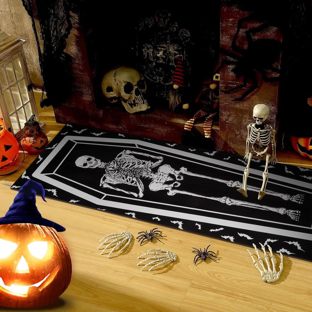 Halloween Carpet, Coffin, Mummy, anti-slip and absorbent carpet, living room, kitchen, corridor decoration carpet