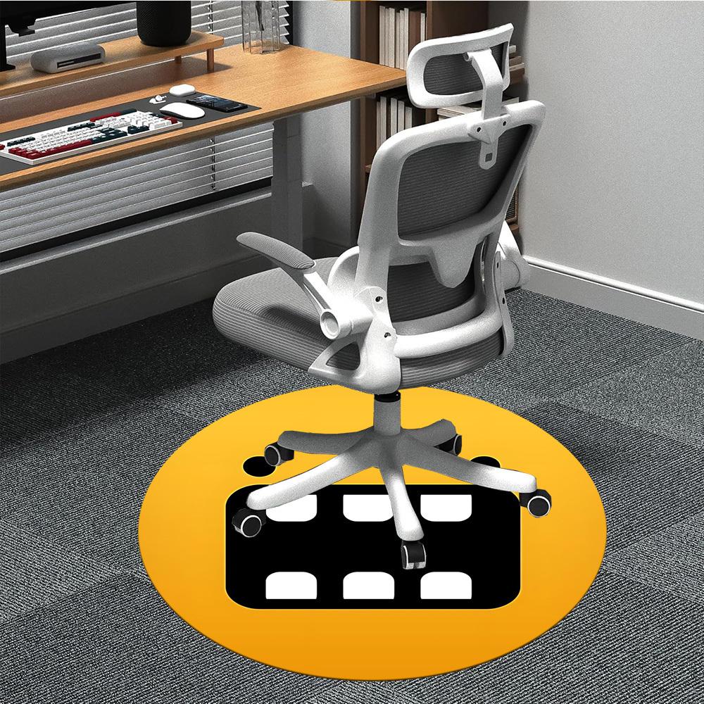 

1pc Funny Teeth Office Round Area Rug, Under Office Chairs Bedroom Living Room Home Decor, Room Decos11 80cm by 80cm