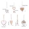 Wooden Heart Shaped Pendant for Indoor and Outdoor Decoration Room Hanging Ornament Handmade Wall Art Accessories