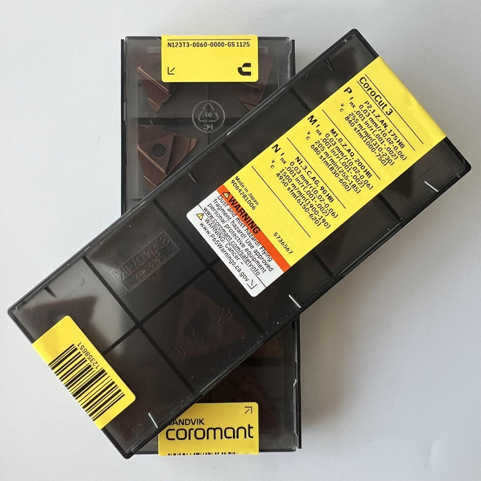 

SANDVIK / N123T3-0060-0000-GS 1125 / Original Swedish hard alloy blade 10 Pcs