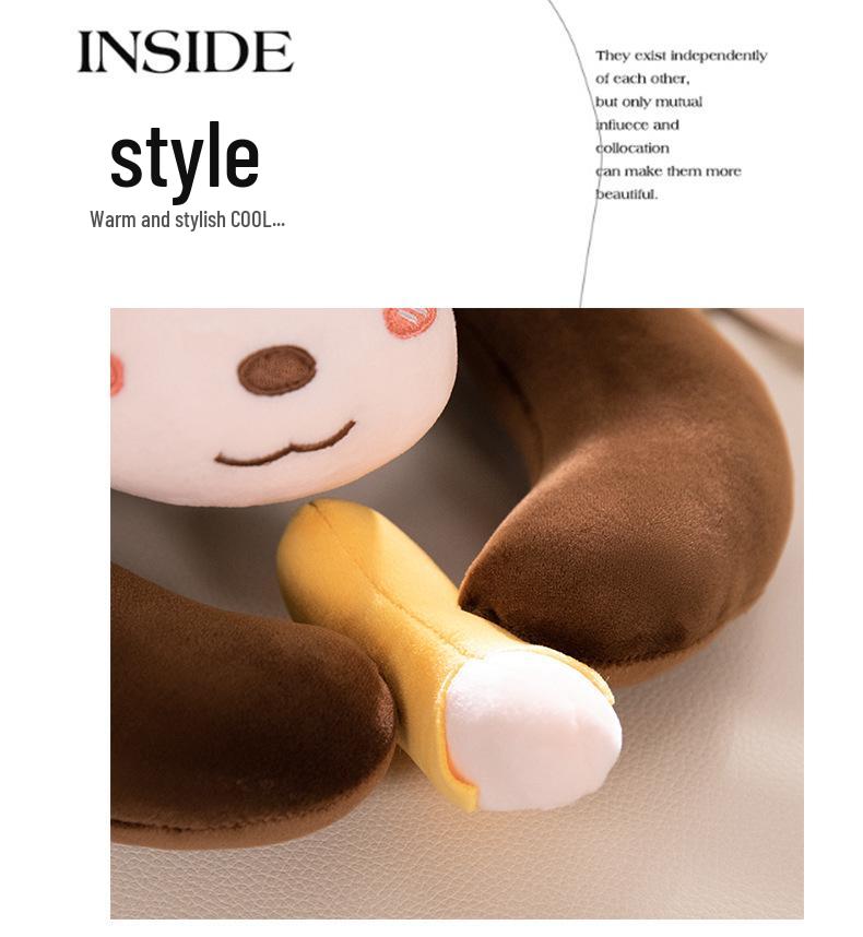 Cute Banana Monkey Plush Toy & Pillow with Long Arms - Multifunctional Curtain Holder