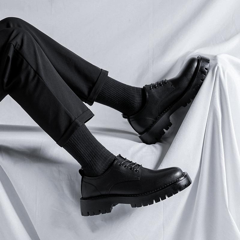 Модные мужские деловые туфли на шнуровке — фото 6