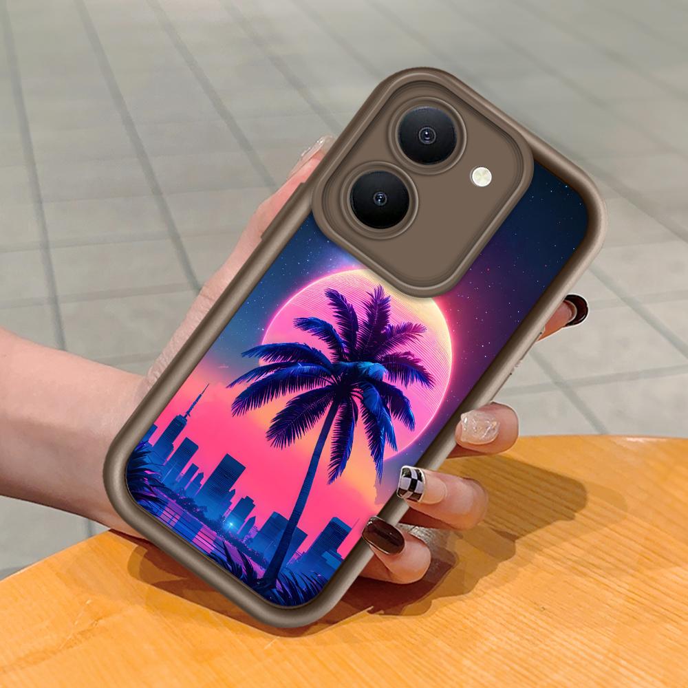 Weiches Silikon-Quadratleiter-Druckmuster-Telefongehäuse Vollständige Abdeckung Kamera Stoßfeste Schutzgummihülle für Vivo